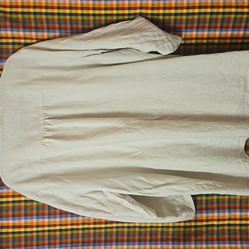 For Cynthia 100% Linen Tunic Pinktucked Sz XL? - Picture 6 of 7